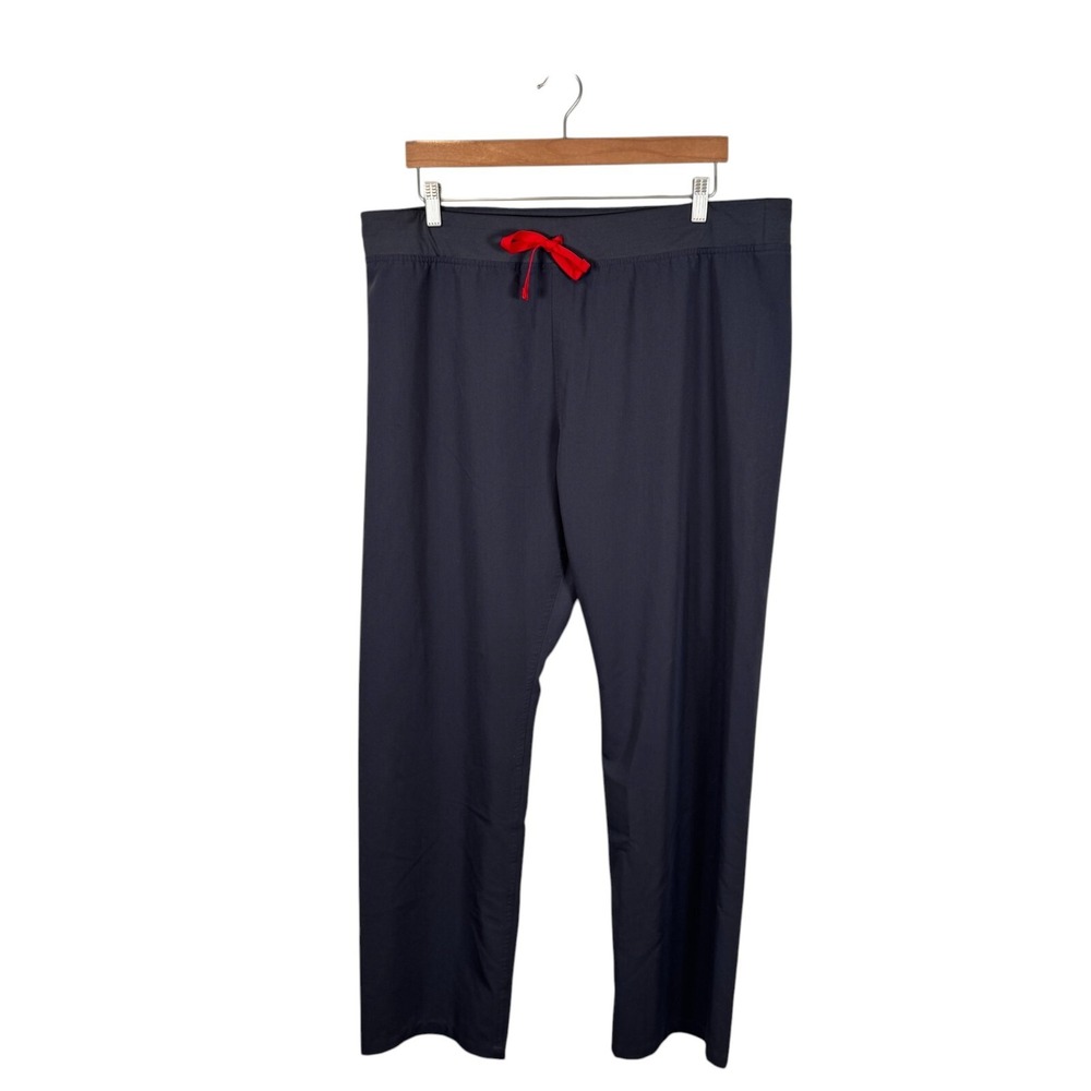 Figs Men’s Gray Cargo Pants with Red Drawstring